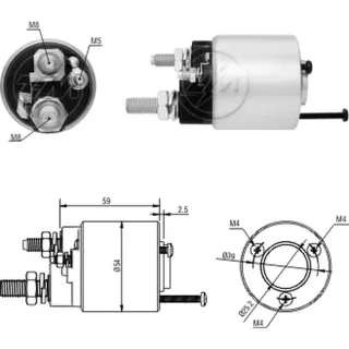 SOLENOIDE PARA ARRANQUE JOHN DEERE TRACTORES 5210, 5310, 5410 2.9 DIESEL TENSION 12V EQUIVALENCIAS 594309