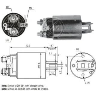 SOLENOIDE HITACHI 12V HONDA/ISUZU/NISSAN/CHEV/SUZUKI