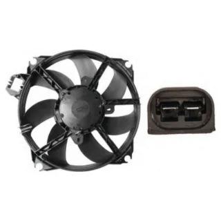 ELECTROVENTILADOR RENAULT: FLUENCE 1.6 >10' ; 2.0 >10'   CON ENC.  - FLUJO: ASPIRANTE -  SENTIDO GIRO: HORARIO - EXT: 398 - POTENCIA: 252 W - COD HELI