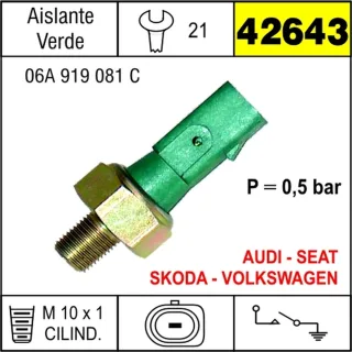 BULBO ACEITE VW BORA 1.4-GOLF 1.4 /SEAT CORDOBA-IBIZA EQUIVALENCIAS 18735FAL 342MB