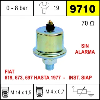 BULBO CEBOLLA FIAT 619 973 697 H 77' INST SIAP