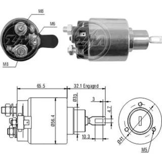 SOLENOIDE BOSCH 12V CHRYSLER/MITSUBISHI 107 SERIE PMGR