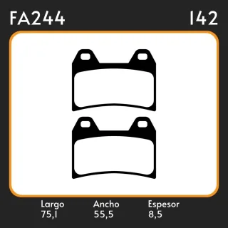 PASTILLAS DE FRENO APRILLA BREMBO BMW DUCATI KTM EQUIVALENCIAS FA244