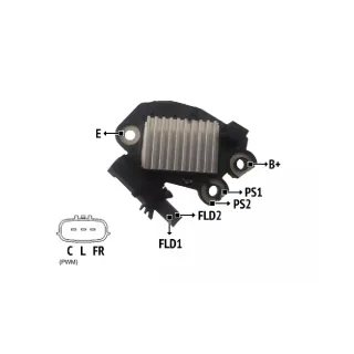 REGULADOR DE VOLTAJE 12 VALEO HYUNDAI KIA V12 EQUIVALENCIAS  37370-02600  37370-2F100  	37370-2F101   2612772  	2612772A   592126   617612   691932(IM