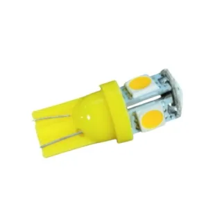 LAMPARA LED T10 5 PUNTAS AMARILLO