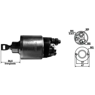 SOLENOIDE BOSCH 12V FIAT UNO 1.3 1.4- SIENA FASE II 1.4- IDEA 1.3 1.4- FIORINO FURGON 1.3 1.4 MOT. FIRE