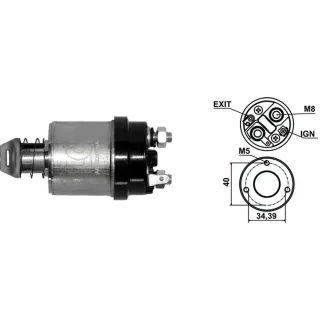 SOLENOIDE INDIEL 12V FORD ESCORT GUARUJA CON EMBOLO