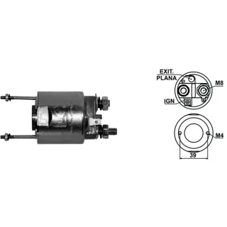 SOLENOIDE VALEO 12V REN./PEUG.2 LARG.C/EX.TERM.PLANO CRUZADO
