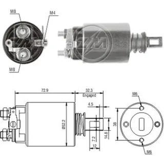 SOLENOIDE HITACHI 12V TRACTOR FORD/FORD INDUSTRIAL