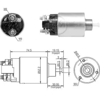 SOLENOIDE PARA ARRANQUE BUICK ALLURE-LACROSSE-RAINIER CADILLAC-CTS-ESCALADE CHEVROLET-CAPTIVA-COBALT-SILVERADO SAAB 9-3/2.0 TENSION 12V EQUIVALENCIAS 