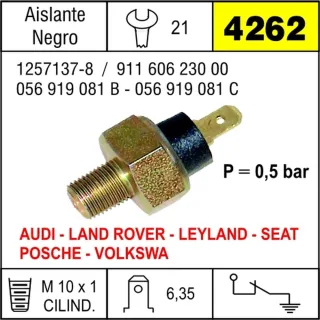 BULBO ACEITE VW GOLF-PASSAT-POLO EQUIVALENCIAS 18734FAL 343MB