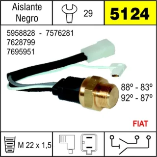 BULBO ELECTROV FIAT 2TEMP. CABLE CORTO 88/83-92/87