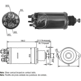 SOLENOIDE DELCO REMY JOHN DEERE 28MT 24V.