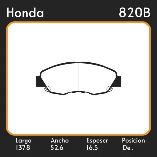 PASTILLAS DE FRENO  HONDA CIVIC V (11/95-01/01) LAR. 137.8 ANC. 52.6 ESP. 16.5 POSC. DEL. GUARDADO (656) EQUIVALENCIAS FIMPEX 1199 FRAS LE PD/563 LPR 