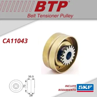 TENSOR POLY V PEUGEOT 206 1.1, 1.4 Y 1.6 OEM: 5751-500 VKM33018 F-122748.11 MEDIDAS: 70X35.5X28