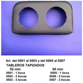 TABLERO TAPIZADO DE 3 BOCAS 52MM (1)