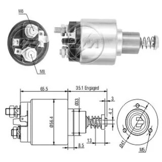 SOLENOIDE BOSCH 12V VW GOLF I/II -CADY 1.6/SCIRICCO/CABRIOLE