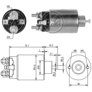 SOLENOIDE MITSUBISHI 12V PEUG.405/MITSUBISHI/NISSAN