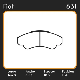 PASTILLAS DE FRENO  FIAT DUCATO (244. Z_) (04/02-03/06) LAR. 164.8 ANC. 69.3 ESP. 18.3 POSC. DEL. GUARDADO (764) EQUIVALENCIAS MAZFREN 3159/1 FRAS LE 