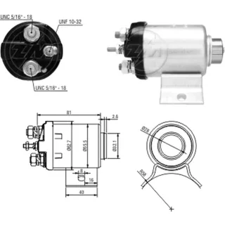 SOLENOIDE WAPSA 12V MASSEY FERGUSON MOTOR PERKINS 6354