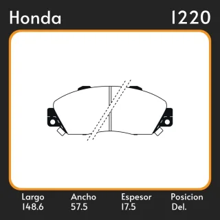 PASTILLAS DE FRENO LAND ROVER   HONDA ACCORD IV 2.2 I 16V 90/93 LAR. 148.6 ANC. 57.5 ESP. 17.5 POSC. DEL. GUARDADO (88) EQUIVALENCIAS D503 PD/449 05P4
