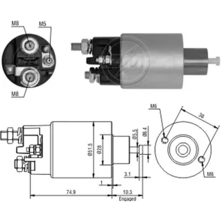 SOLENOIDE MITSUBISHI 12V RENAULT MASTER 1.9-2.5-2.8