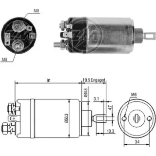 SOLENOIDE BOSCH 12V CHEVETTE/AUDI/OPEL