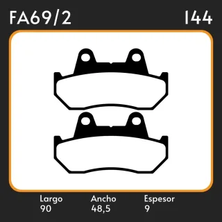 PASTILLAS DE FRENO 250 H/J/L/M/P/R/S/T/V/X SPAZIO/HELIX 87-98  / CX 650 83/F GL CB 750 / CB 900 82-88 F CBX 1000 81-82 F GL 1100