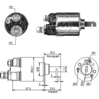 SOLENOIDE HONDA 12V HONDA CIVIC / CRX 1.3/1.5/1.6