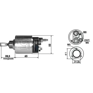 SOLENOIDE BOSCH 12V FORD COURIER/ ESCORT/ EUROLINE KA/ MONDE