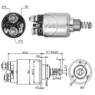 SOLENOIDE BOSCH 12V.NEW HOLLAND-CASE