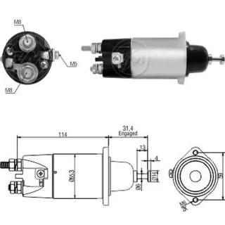 SOLENOIDE MITSUBISHI 24V CATERPILLAR/ MITSUBISHI FUSO CANTER TENSION 24V EQUIVALENCIAS  M371X20571 SB205