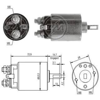 SOLENOIDE HITACHI 12V HONDA/NISSAN/ISUZU TROOPER/CHEV.LUV