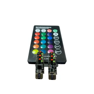LAMPARA LED T10 RGB CON CONTROL Y PILA (2 UNIDADES)