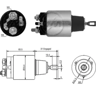 SOLENOIDE BOSCH 12V NISSAN PICK UP 2.4 - SENTRA 1.6