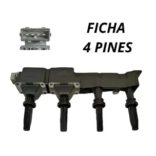 BOBINA IGNICION CITROEN / PEUGEOT MOTOR 16V (FICHA NEGRA)