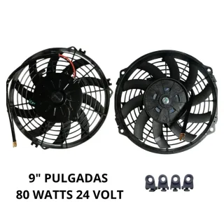 ELECTROVENTILADOR UNIVERSAL 9" 90W 24V ASP/SOP HORARIO/ ANTIHORARIO EQUIVALENCIA = EV901