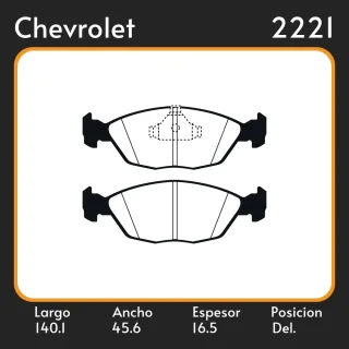 PASTILLAS DE FRENO COMPETICION CHEVROLET CORSA 1.0 01/...- 1.4 94 / 99 -  1.6 01 / 02 LAR. 140.1 ANC. 45.6 ESP. 16.5 POSC. DEL. GUARDADO (178)EQUIVALE