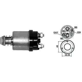 SOLENOIDE INDIEL 12V FORD ESCORT C/IGNICION-INCLUYE EMBOLO