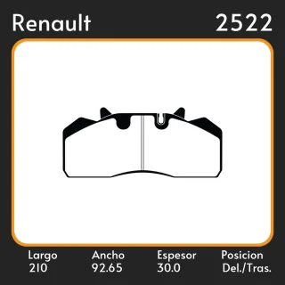 PASTILLAS DE FRENO  RENAULT   MIDLUM 01.00 LAR. 210 ANC. 92.65 ESP. 30 POSC. DEL/TRAS GUARDADO 895 EQUIVALENCIAS PD/131 05P822 45550