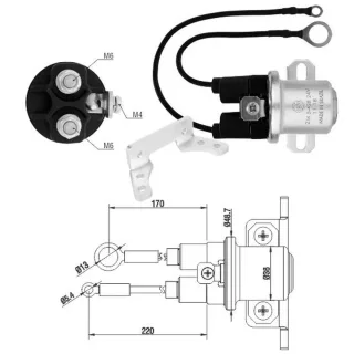 SOLENOIDE DELCO REMY 124V M.BENZ 1632- 1634- 1938- 1944