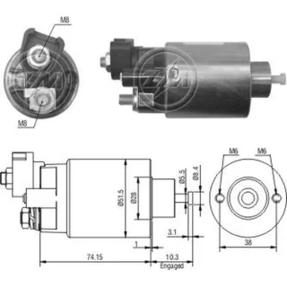 SOLENOIDE MITSUBISHI 12V ARRANQUE PLGR