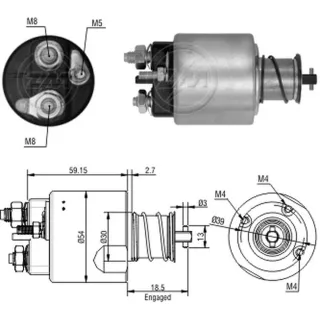 SOLENOIDE VALEO 12V RENAULT CLIO/KANGOO- PEUGEOT 206