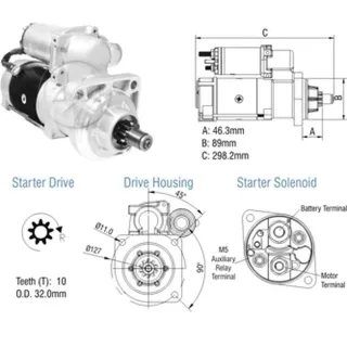 ARRANQUE FORD CARGO / VOLKSWAGEN 13-1180/ 17-250 12V