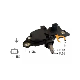 REGULADOR DE VOLTAJE 12V SERIE BOSCH IMPORTADO CLIO III, GRAND SCENIC, KANGOO, LAGUNA, MEGANE, MEGANE II, MEGANE III